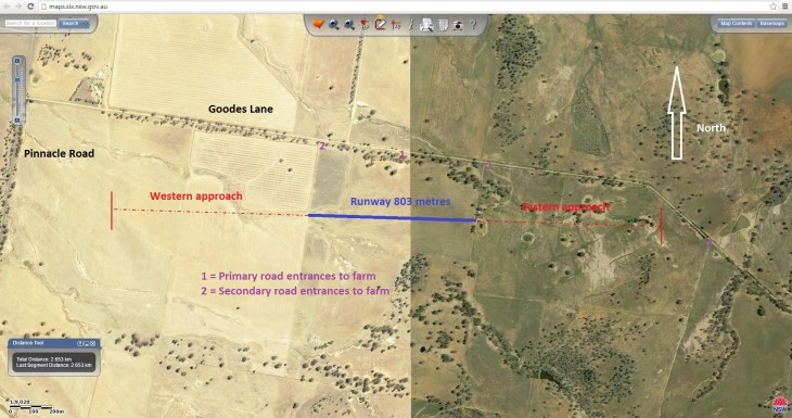 Ochre Arch Landing Area SIX Image 20160710 with approaches 2